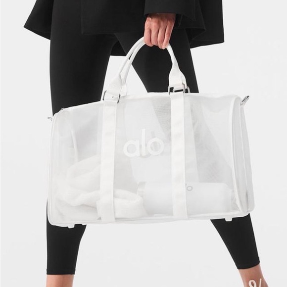 ALO Yoga White mesh duffle! NWT! - Picture 4 of 7